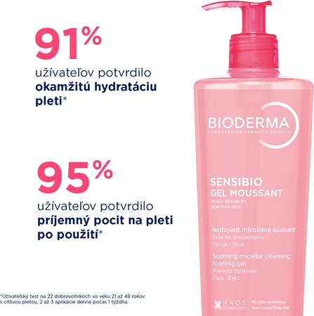 Bioderma Sensibio Gel Moussant jemný upokojujúci čistiaci a odličovací gél