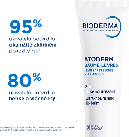 Bioderma Atoderm Balzám na rty obnovující balzám pro suché rty