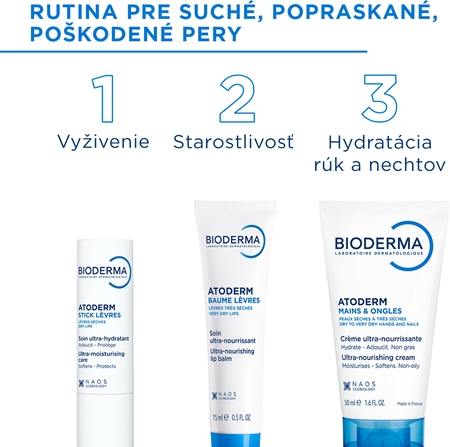 Bioderma Atoderm Lip Balm obnovujúci balzám na suché pery