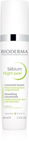 Bioderma Sébium Night Peel feszesítő hámlasztó szérum a bőr tökéletlenségei ellen