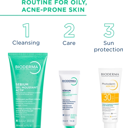 Bioderma Sébium Gel Moussant Actif Deep Cleansing Gel for oily and problem skin
