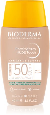 Bioderma Photoderm Nude Touch mineralny krem opalający do twarzy SPF 50+