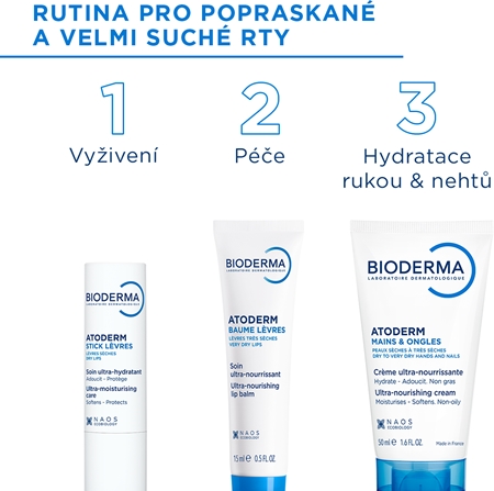 Bioderma Atoderm Tyčinka na Rty balzám na rty