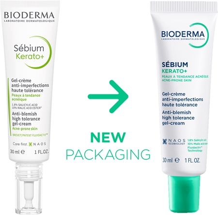 Bioderma Sébium Kerato+ Gel-kräm Mot ojämnheter på aknebenägen hy