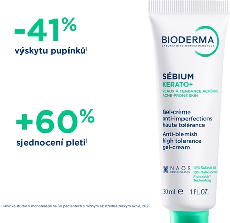 Bioderma Sébium Kerato+ gel krém proti nedokonalostem aknózní pleti