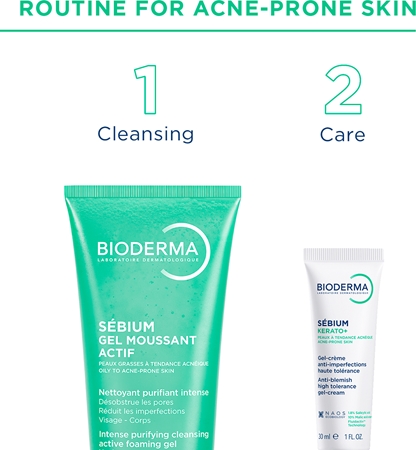 Bioderma Sébium Kerato+ Gel-kräm Mot ojämnheter på aknebenägen hy