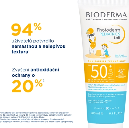 Bioderma Photoderm Pediatrics opalovací mléko pro děti