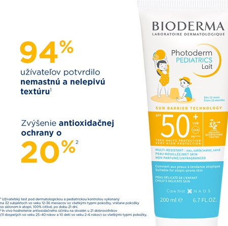 Bioderma Photoderm Pediatrics opaľovacie mlieko pre deti