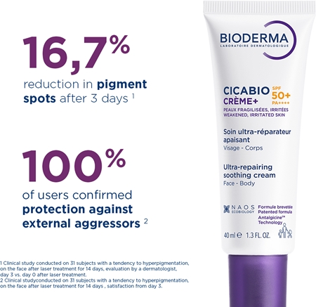 Bioderma Cicabio Créme+ SPF 50+ Sejas krēms SPF 50+