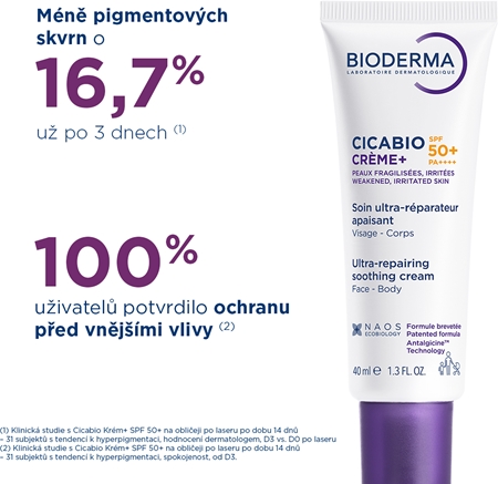 Bioderma Cicabio Créme+ SPF 50+ krém na obličej SPF 50+