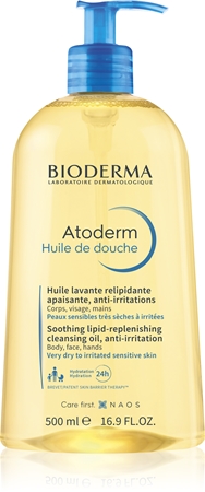 Bioderma Atoderm Sprchový Olej vysoce výživný zklidňující sprchový olej pro suchou a podrážděnou pokožku