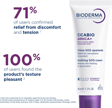 Bioderma Cicabio Arnica+ Soothing Cream to treat bruises and contusions