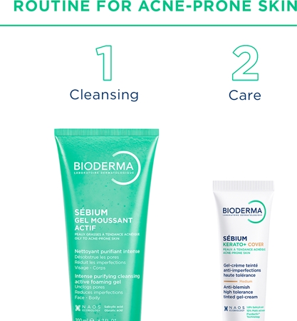 Bioderma Sébium Kerato+ Cover Mattifying Tinted Moisturiser against imperfections in acne-prone skin