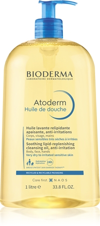 Bioderma Atoderm Shower Oil εντατικά θρεπτικό καταπραϋντικό λάδι για ντους για ξηρό και ερεθισμένο δέρμα
