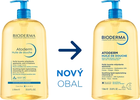Bioderma Atoderm Sprchový Olej vysoce výživný zklidňující sprchový olej pro suchou a podrážděnou pokožku