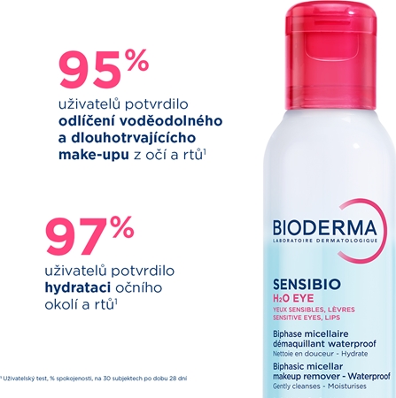 Bioderma Sensibio H2O Eye dvoufázová micelární voda pro oči a rty