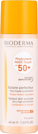 Bioderma Photoderm Nude Touch ochranný tónovaný fluid pro smíšenou až mastnou pleť SPF 50+