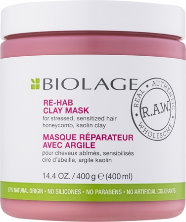 Biolage R.A.W. Recover maska od blata za tanku, iscrpljenu kosu