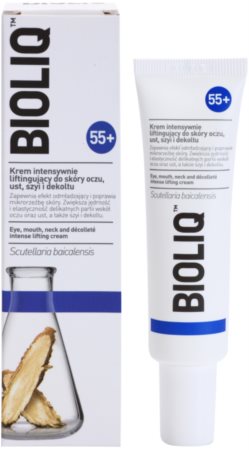 Bioliq 55+ creme de lifting intensivo para a pele delicada do cortorno de olhos, lábios , pescoço e decote