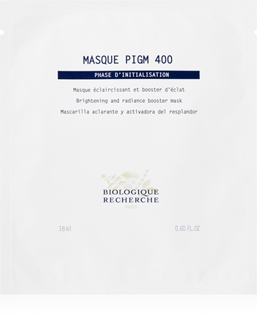 Biologique Recherche Masque PIGM 400 Izgaismojoša auduma sejas maska tumšo plankumu novēršanai
