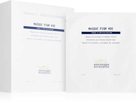 Biologique Recherche Masque PIGM 400 Izgaismojoša auduma sejas maska tumšo plankumu novēršanai