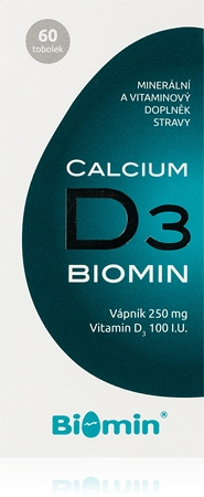 Biomin Calcium D3 tobolky pro normální funkci imunitního systému, stavu kostí a činnosti svalů