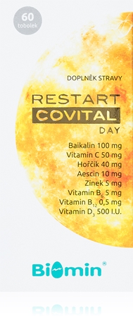 Biomin Restart Covital Day tobolky pro podporu imunity, snížení míry únavy a vyčerpání