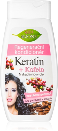 Bione Cosmetics Keratin + Kofein acondicionador regenerador para cabello