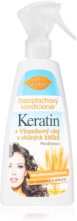 Bione Cosmetics Keratin + Obilné klíčky bezoplachový kondicionér v spreji