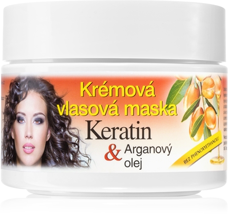 Bione Cosmetics Keratin + Arganový olej regenerační maska na vlasy