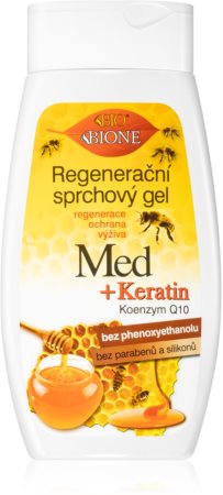 Bione Cosmetics Honey + Q10 regeneráló tusfürdő gél