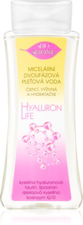 Bione Cosmetics Hyaluron Life διφασικό μικυλλιακό νερό με ενυδατικό αποτέλεσμα