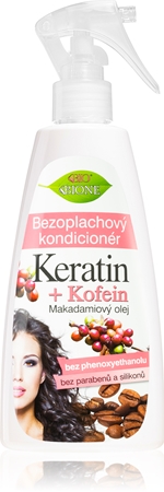 Bione Cosmetics Keratin + Caffeine après-shampoing sans rinçage en spray