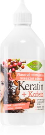 Bione Cosmetics Keratin + Kofein Serum für das Wachstum der Haare und die Stärkung von den Wurzeln heraus