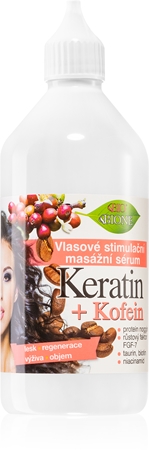 Bione Cosmetics Keratin + Caffeine sérum pour stimuler la repousse des cheveux et renforcer les racines