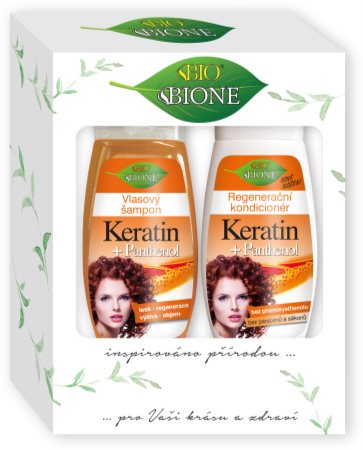 Bione Cosmetics Keratin + Panthenol ajándékszett (regeneráló hatással)