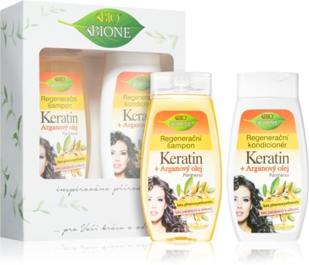 Bione Cosmetics Keratin + Argan Geschenkset (für das Haar)