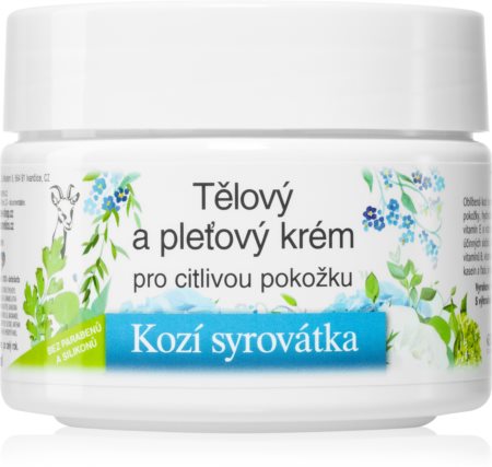 Bione Cosmetics Kozí Syrovátka crème nourrissante visage et corps pour peaux sensibles
