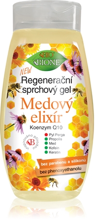 Bione Cosmetics Medový Elixír regeneračný sprchový gél