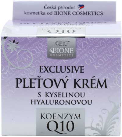 Bione Cosmetics Exclusive Q10 pleťový krém s kyselinou hyaluronovou