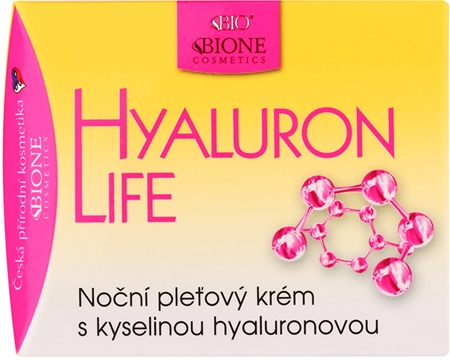 Bione Cosmetics Hyaluron Life nočný pleťový krém s kyselinou hyalurónovou
