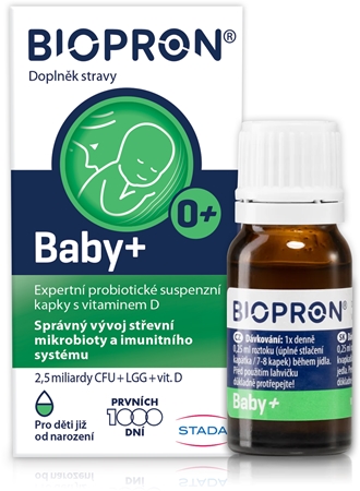 Biopron® BABY+ s vitaminom D kvapky s probiotikami
