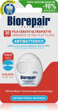 Biorepair Dental Floss Waxed Ultra Flat ata dentara neceruita pentru dinti sensibili