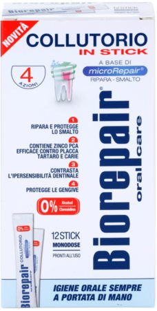 Biorepair Plus Mouth Wash рідина для полоскання рота для зміцнення і відновлення зубної емалі дорожній варіант
