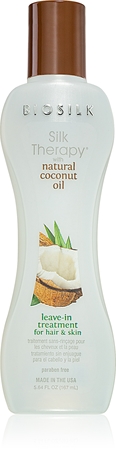 Biosilk Silk Therapy Natural Coconut Oil vlažilna nega brez spiranja za lase in telo