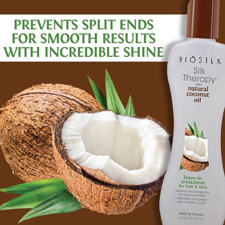 Biosilk Silk Therapy Natural Coconut Oil kuracja nawilżająca bez spłukiwania włosów i ciała