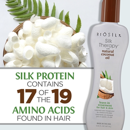 Biosilk Silk Therapy Natural Coconut Oil kuracja nawilżająca bez spłukiwania włosów i ciała