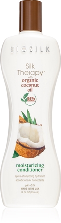Biosilk Silk Therapy Coconut Oil Conditioner kosteuttava hoitoaine sisältää kookosöljyä
