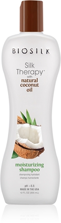 Biosilk Silk Therapy Natural Coconut Oil szampon nawilżający Z olejkiem kokosowym.
