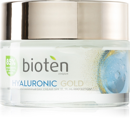 Bioten Hyaluronic Gold atkuriamasis ir senėjimą lėtinantis dieninis kremas  nuo raukšlių | notino.lt